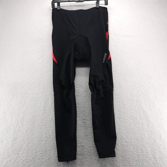 Santic Cycling Pants Mens 2XL Black Padded Road Bike Tights Leggings Ankle Zip - Picture 3 of 16